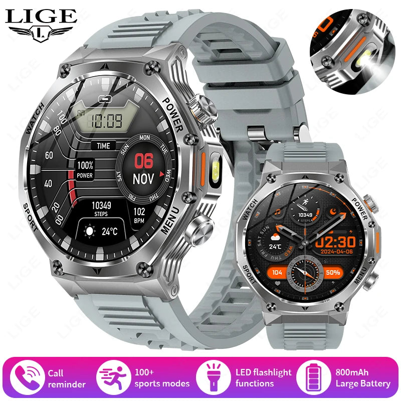 Novo relógio inteligente masculino 2025 chamada bluetooth um clique conexão relógios ip67 à prova dip67 água 800mah bateria smartwatch homem android ios