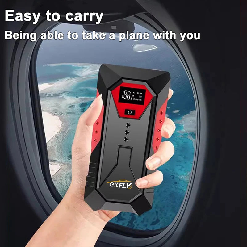 GKFLY 2000A/3000A/4000A Carregador de Bateria para Carros a Gasolina e Diesel, Power Bank e Auxiliar de Partida para Automóveis