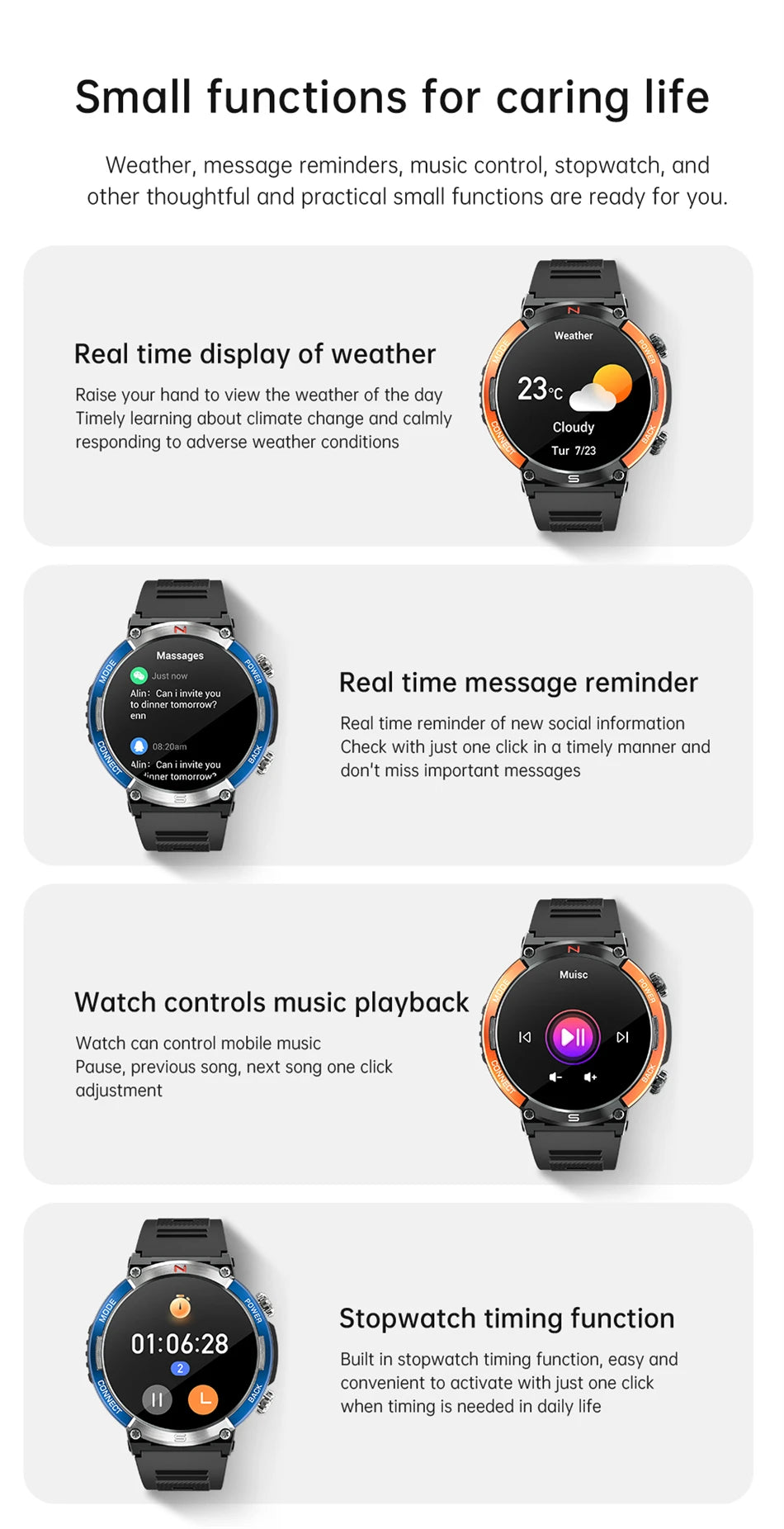 Lige 2025 relógio inteligente masculino esportes ao ar livre monitoramento de freqüência cardíaca ip68 à prova dip68 água relógios bluetooth chamada smartwatch para android ios
