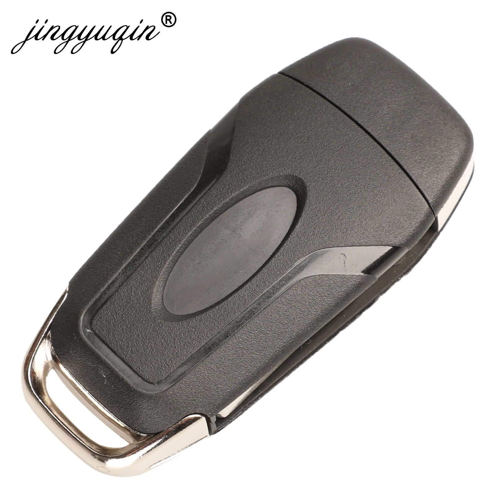 Jingyuqin 2/3/4 botão flip dobrável caso chave do carro shell para ford focus fusão mk2 mk7 explorador ranger lâmina hu101 em branco sem cortes