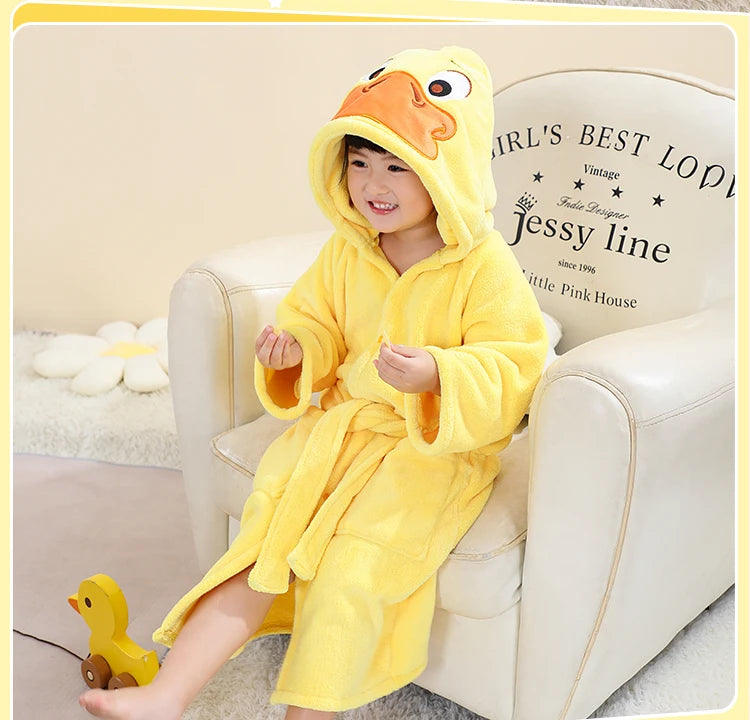 Roupão Infantil Absorvente Quente Robe Banho Bebé Macio Crianças Toalha Capuz Banho Grande Toalha Banho Bebé Roupa Banho Praia Robe Menina Pijama Menino Casa Toddler Lar