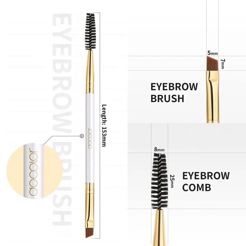 Docolor Pincel Profissional Duplo para Sobrancelhas e Delineador Angular – Design Preciso para Contorno Perfeito e Aplicação Suave – Vegano, Cruelty-Free e Ideal para Maquiagem de Olhos Impecável