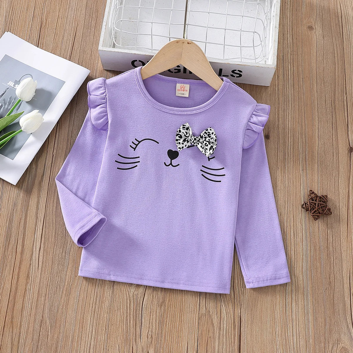 Primavera outono meninas camiseta de algodão topos para crianças dos desenhos animados camisas manga longa blusa do bebê da criança roupas inferiores