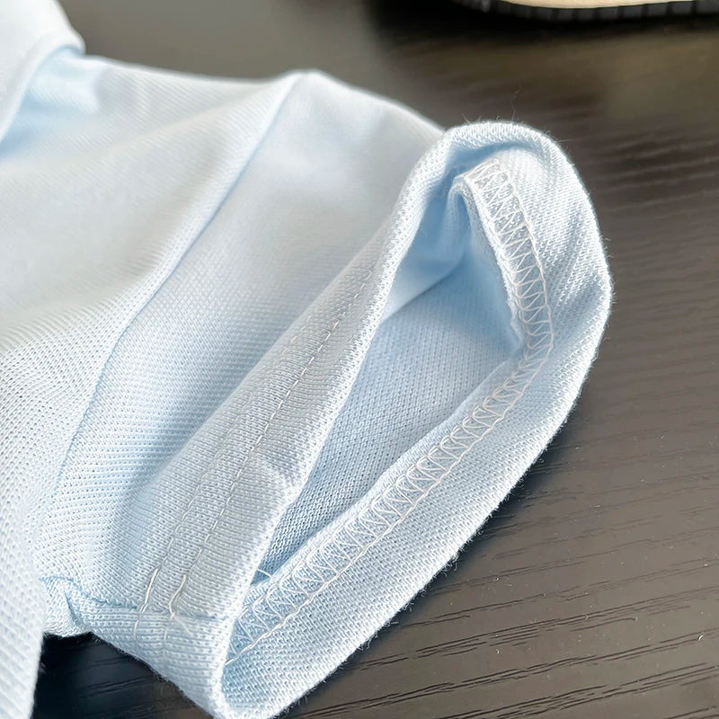 Novo Conjunto de Roupas de Verão para Bebês, Camiseta Polo de Cor Sólida e Shorts para Meninos, 2 Peças/Conjuntos, Roupas Infantis para 1-5 anos