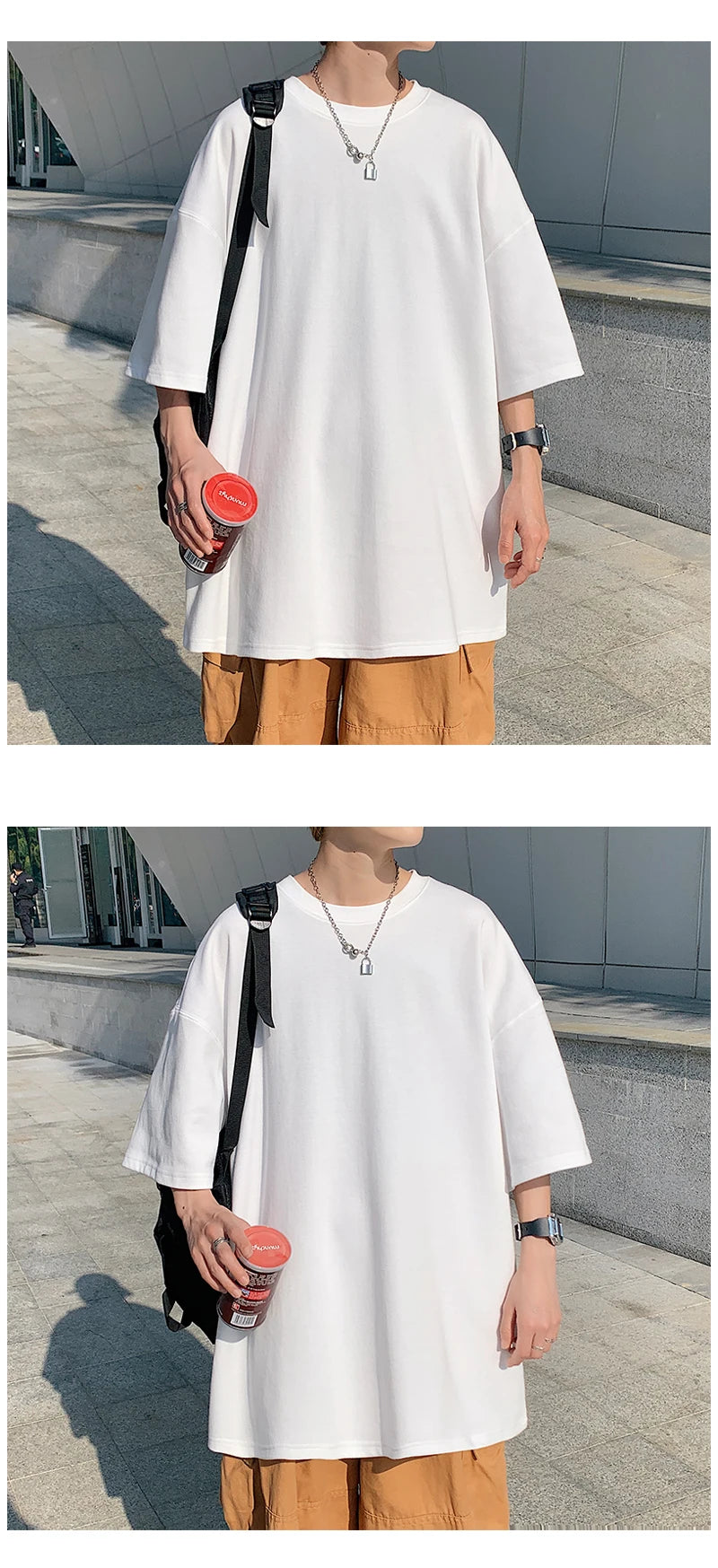 Camiseta de manga curta extragrande masculina, camiseta solta com decote em O, blusa de streetwear Hip Hop, camiseta de algodão, nova moda, verão, 5XL