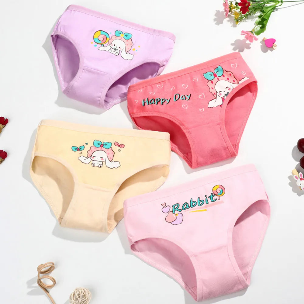 1/4/8/12 pçs crianças meninas conjuntos de calcinha algodão muito bonito dos desenhos animados unicórnio impressão criança roupa interior para menina criança boxer respirável