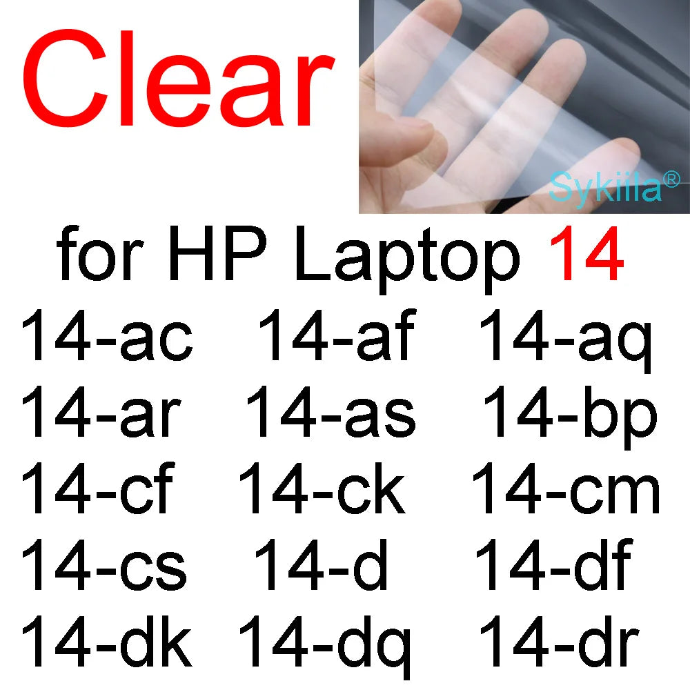 Protetor de tela para laptop HP 14 15 17 14- hc ee fq 14-ep 15-fd 15-fc 15-ef 15t cp 17-cn Essential Frosted Matte HD Skin Film