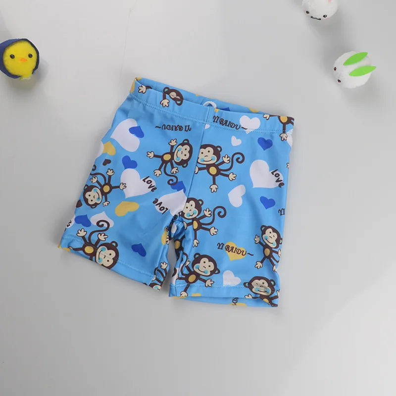 Shorts de Praia Infantis Verão 2026 para Meninos com Estampa de Desenho Animado, Calções de Banho para Crianças de 1 a 9 Anos, Roupa de Banho Infantil, Calções de Natação