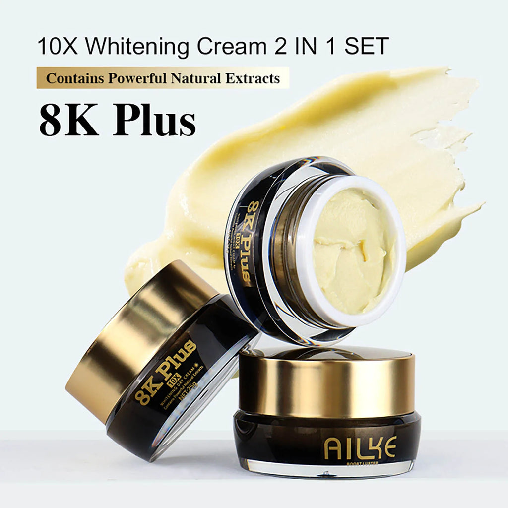 Creme facial clareador AILKE, reduz manchas escuras, rugas, melanina, mesmo tom de pele, com colágeno, glutationa, para todos os tipos de pele