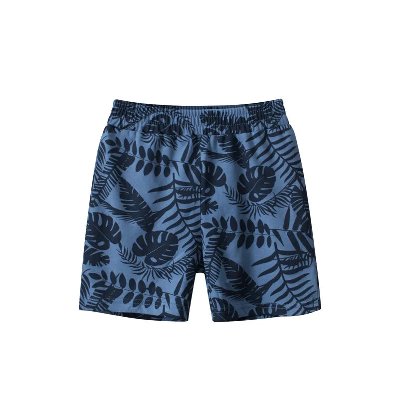 2023 Verão Crianças Dinossauro Carro Shorts Dos Desenhos Animados para o Menino 100% Algodão Puro Crianças Meninas Esportes Casual Meia Calças para Idades 1-9 Crianças