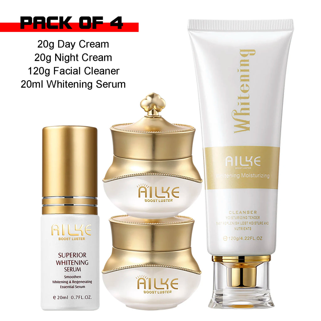 AILKE Clareador Anti-rugas Sardas Creme Facial Com Colágeno Ácido Hialurônico Rosa Cuidados Com A Pele Mulheres Coreano Conjunto Hidratante Facial