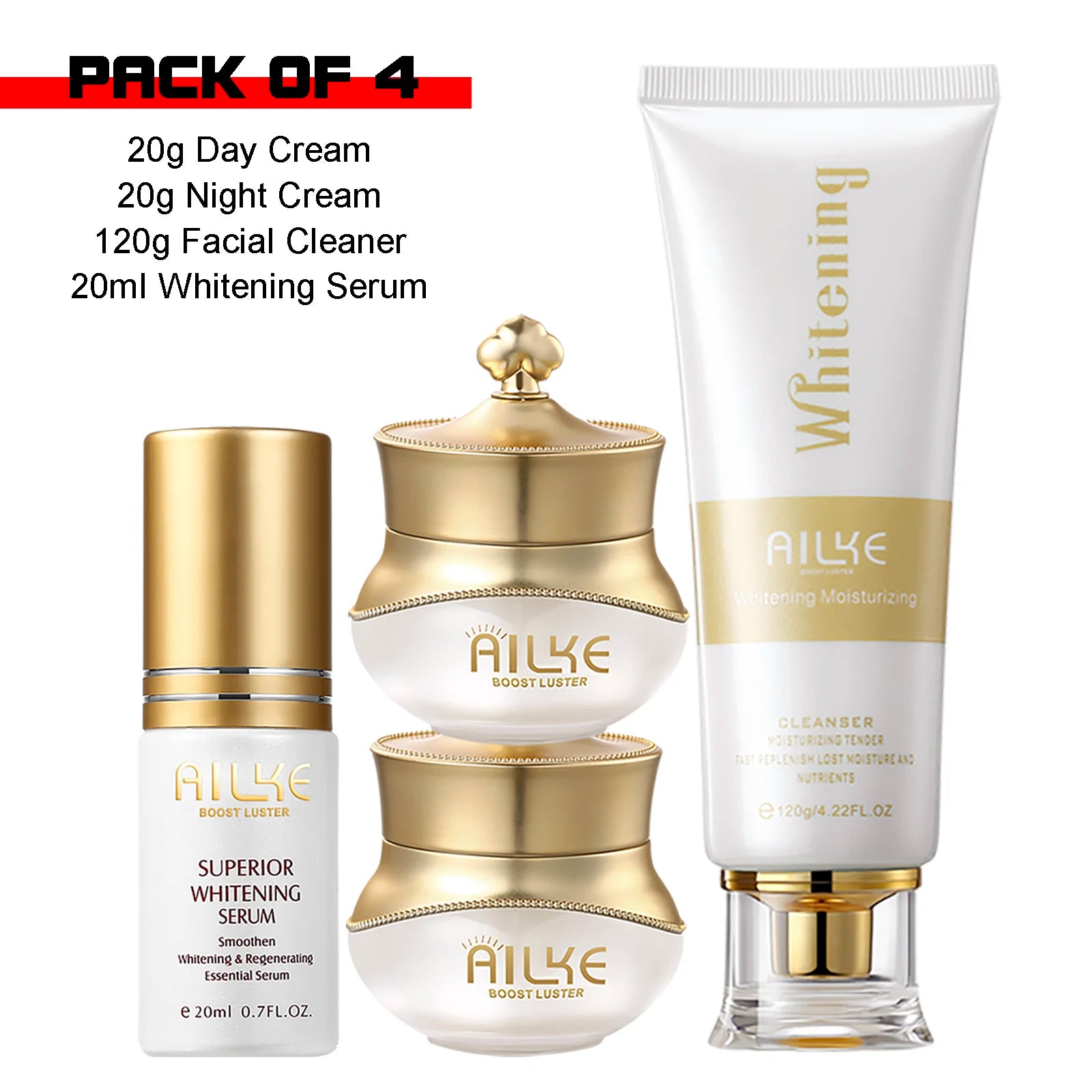 AILKE Clareador Anti-rugas Sardas Creme Facial Com Colágeno Ácido Hialurônico Rosa Cuidados Com A Pele Mulheres Coreano Conjunto Hidratante Facial