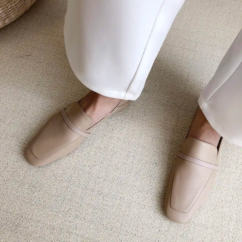 Mocassins de couro genuíno das mulheres Morazora, sapatos baixos confortáveis, moda, tamanho 34-43, primavera e verão