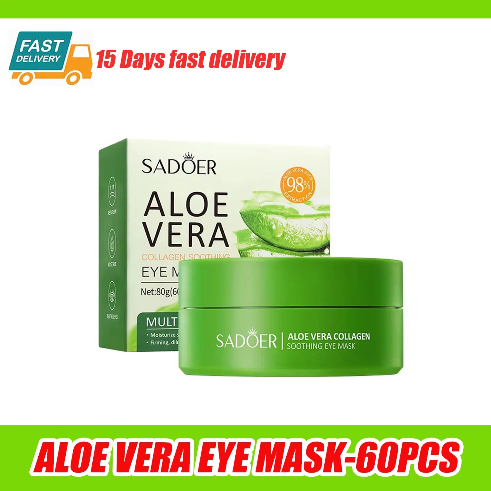 60 pçs/caixa aloe vera colágeno máscara de olho anti círculos escuros remover sacos de olhos hialurônico hidratante endurecimento remendos de olho cuidados com a pele