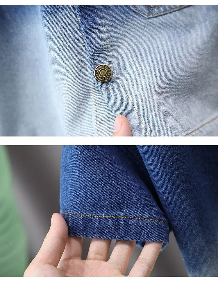 Conjunto de roupas infantis de verão para bebês, meninos, camisa de manga de algodão + shorts jeans, 2 peças, roupas infantis de 1 2 3 4 5 6 7 anos