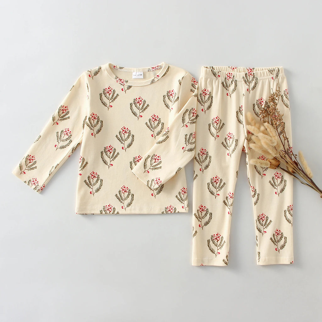 Natal crianças menino menina pijamas pijamas para 1-6y conjuntos de roupas da menina do bebê crianças homewear pijamas conjuntos crianças pijamas