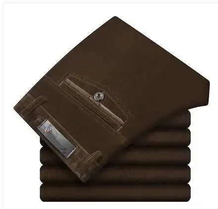 Calças de veludo soltas corredores homens de meia idade pai instalado no outono e inverno 2023 calças casuais masculinas para homem streetwear