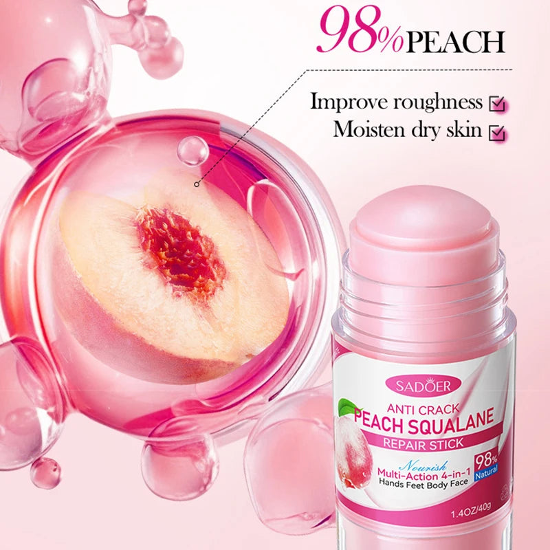 Creme para os pés, essência de pêssego, suaviza o calcanhar, hidratante, nutre o calcanhar, cuidados com os pés das mãos, creme para secura do calcanhar