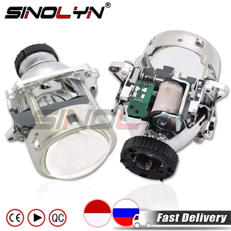 Sinolyn Bi Xenon Lentes Do Projetor Para BMW E46 M3 AL E90 E92/Audi A4 B8 A3/Benz W220 W203 /Volvo V50 D2S D1S Farol Substituir Kit Xeon Projetor Farol Carro Kit De Projetor Retrofit Lente Projetor