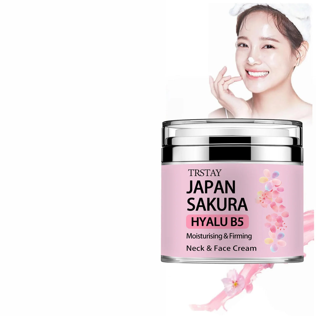 Japão Sakura Essence Cream, Sakura Tone Up Cream com Ácido Hialurônico,