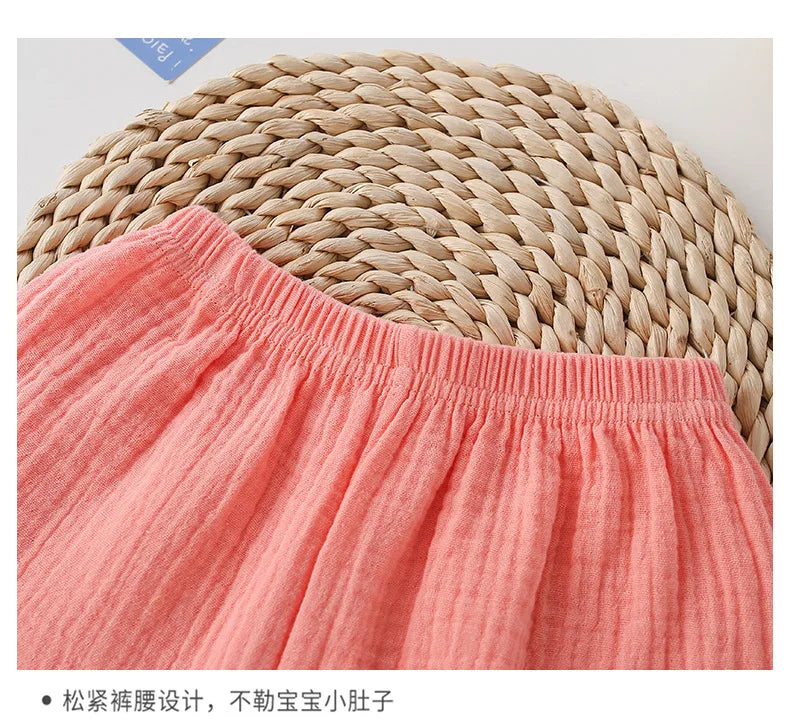 Moda algodão cor sólida crianças shorts infantil estilo coreano verão praia calças curtas inferior para crianças roupas meninas meninos 4-12y