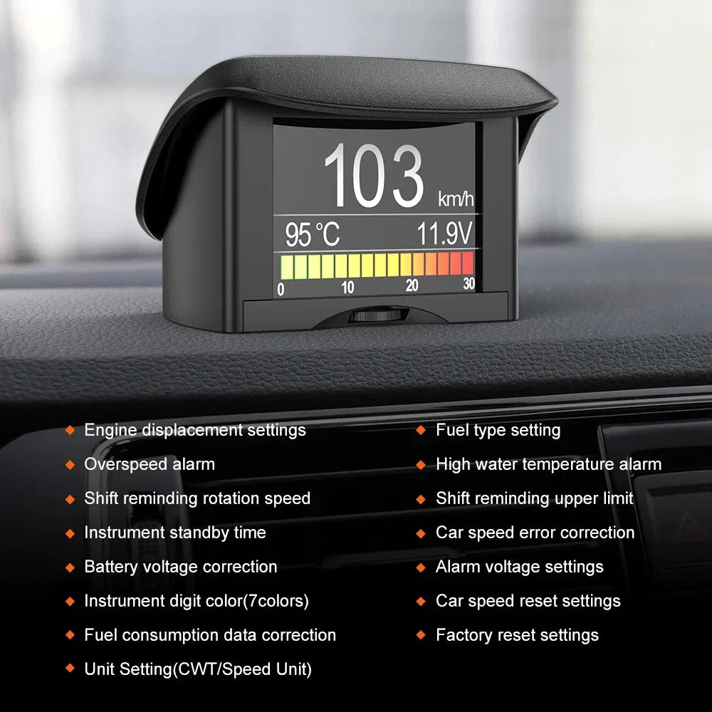 Ancel a202 computador on-board carro display digital velocidade consumo de combustível medidor de temperatura obd2 scanner automóvel