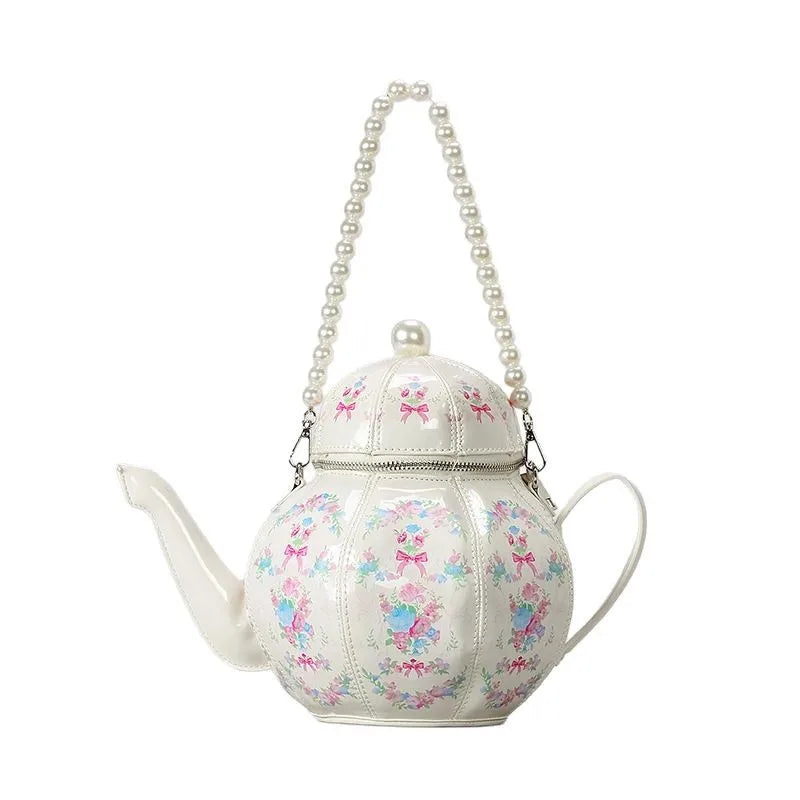 Bolsa mensageiro engraçada em formato de bule, bolsa crossbody legal de ombro único, bolsa multiuso para mulheres e meninas