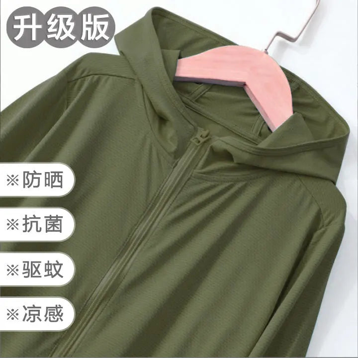 Chegou novo verão Crianças menina menino protetor solar roupas crianças bebê top coat adolescente 110-180 3-18year estudantes jaqueta com chapéu