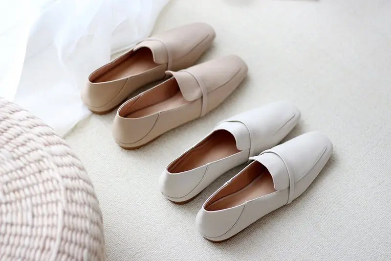 Mocassins de couro genuíno das mulheres Morazora, sapatos baixos confortáveis, moda, tamanho 34-43, primavera e verão