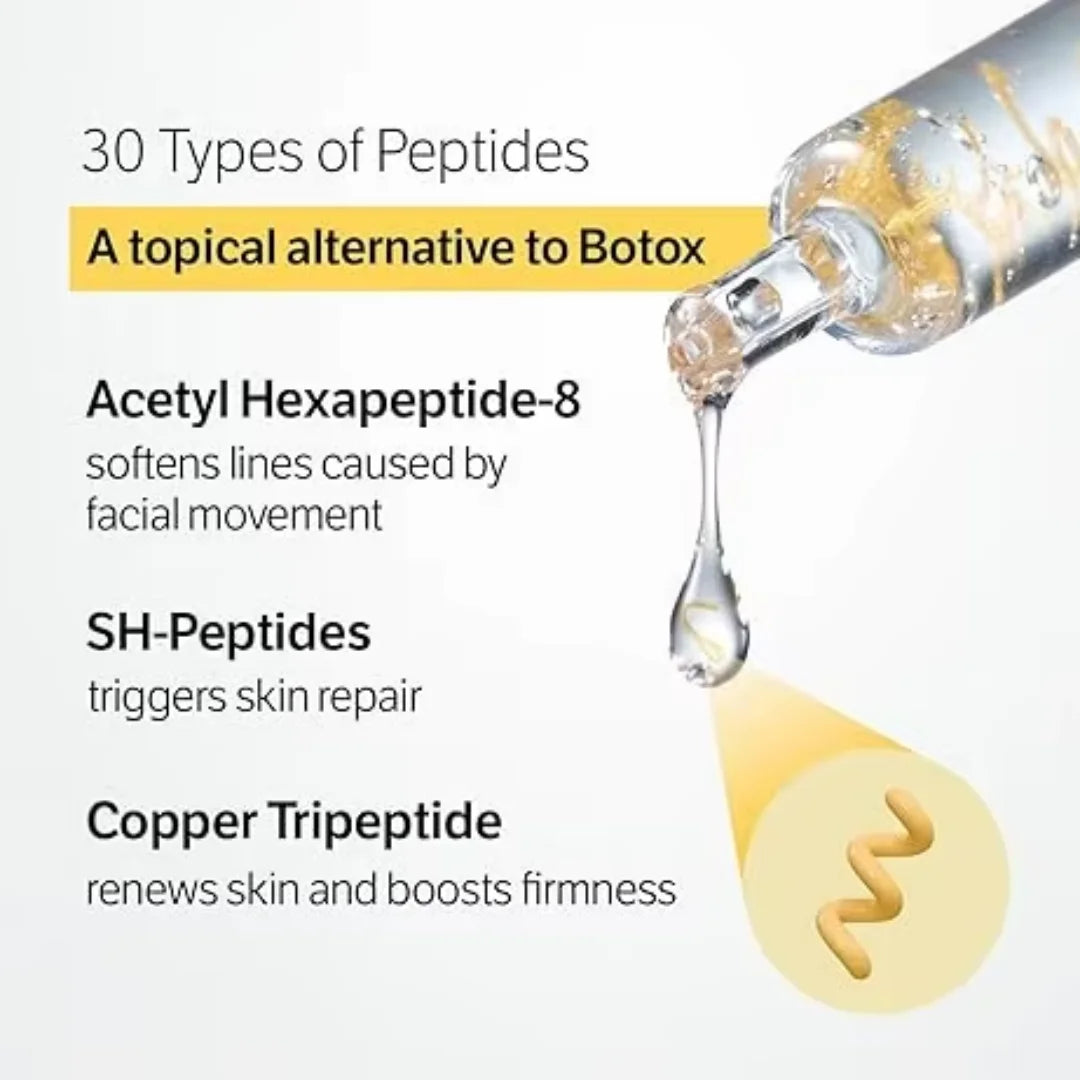 Sérum Intensivo de Peptídeos de Seda para Lifting Facial Anti-Idade com Colágeno e Complexo de 30 Peptídeos para Firmar e Tonificar a Pele