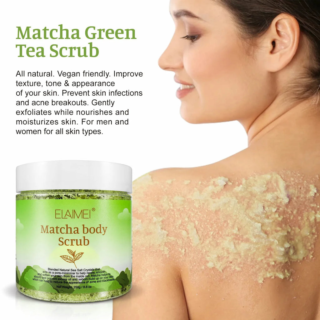 Matcha e sal do Himalaia e açafrão corporal, clareamento, anti-oxidação, reduz a acne, espinhas, iluminar o tom da pele