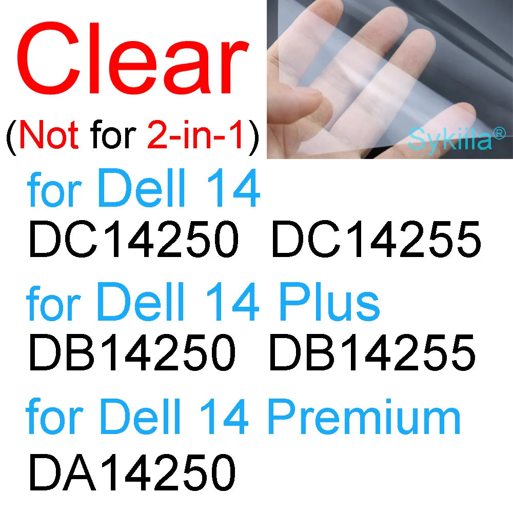 Protetor de Tela para Dell 14 Pro 13 15 16 Plus Max 18 DC14255 PC14255 DB16255 PC16255 HD Transparente Fosco Película Protetora