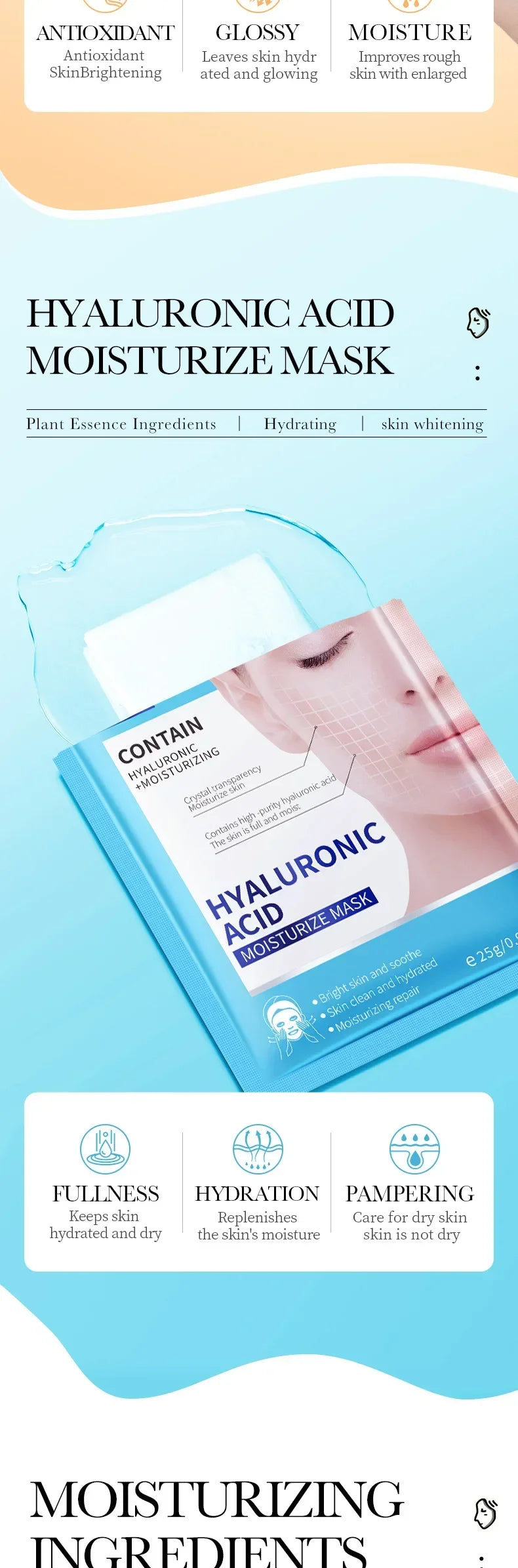 15 pçs bioaqua retinol colágeno anti rugas máscaras faciais hidratante anti-envelhecimento clareamento máscara facial produtos de cuidados com a pele