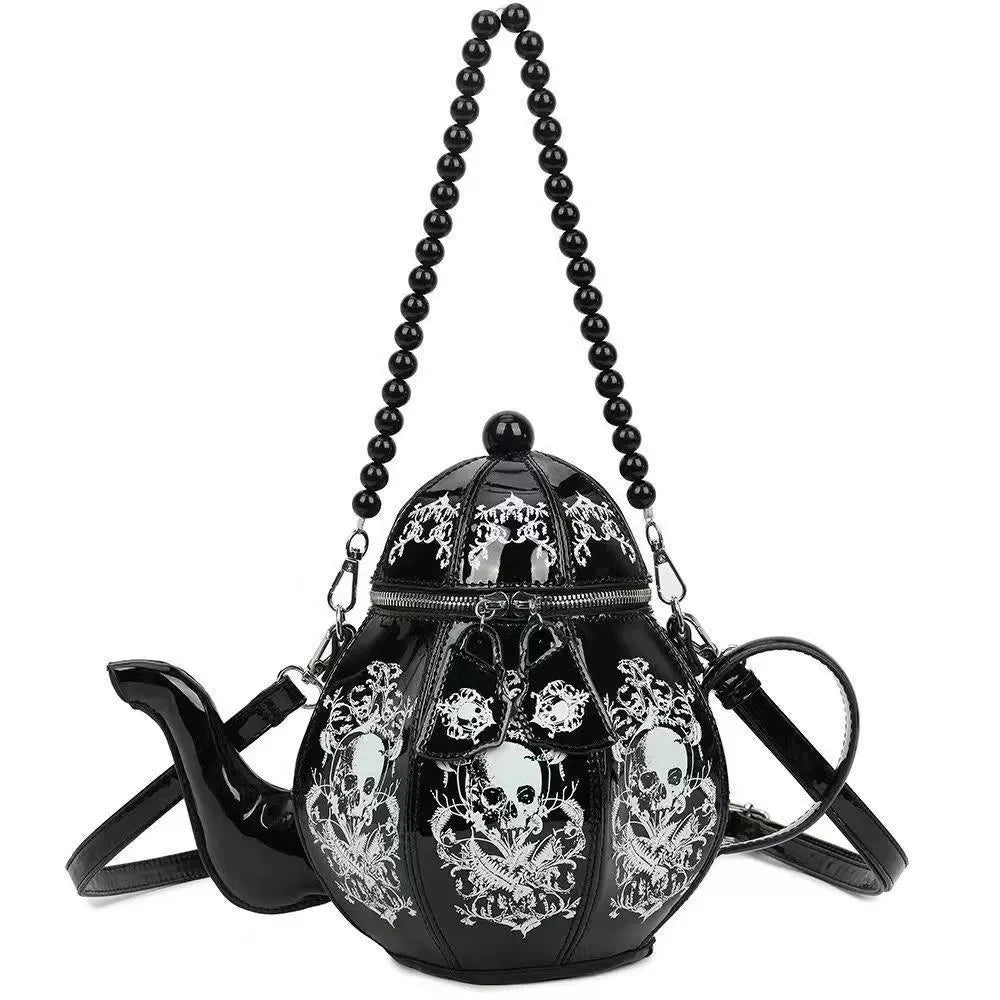 Bolsa mensageiro engraçada em formato de bule, bolsa crossbody legal de ombro único, bolsa multiuso para mulheres e meninas