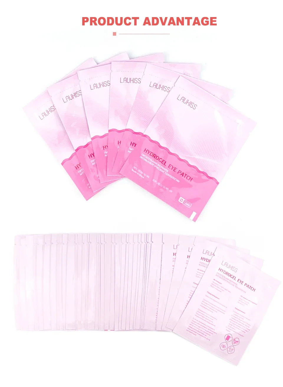 100 pares de remendos de cílios para construção de almofadas de cílios enxertadas embalagem russa sob os olhos adesivos de papel para extensão de cílios