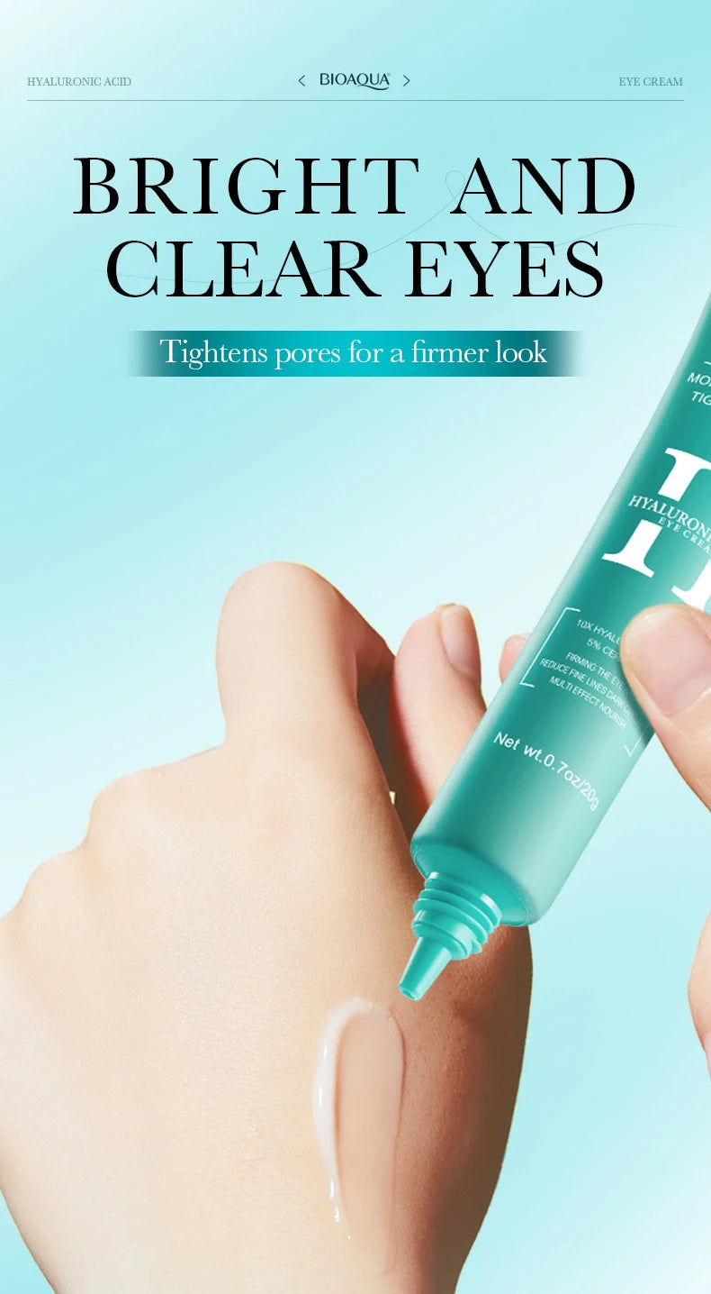 2 pçs/kit bioaqua ácido hialurônico conjuntos de cuidados com a pele rosto creme para os olhos hidratante hidratante endurecimento cremes faciais cuidados com a pele do rosto