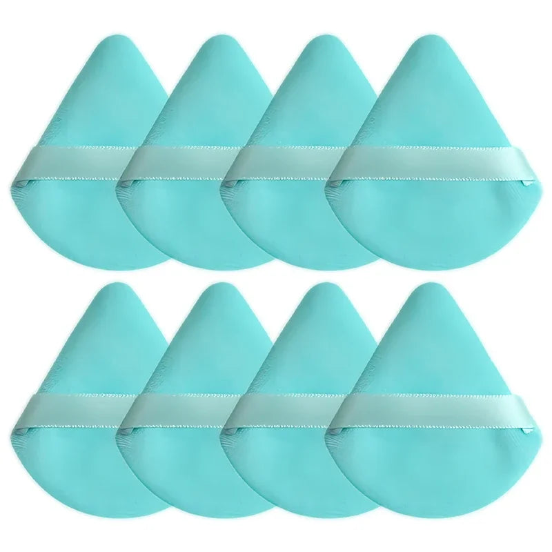 Veludo cosméticos fundação puff macio triângulo maquiagem puffs feminino rosto beleza esponja liquidificador lavável maquiagem em pó acessórios