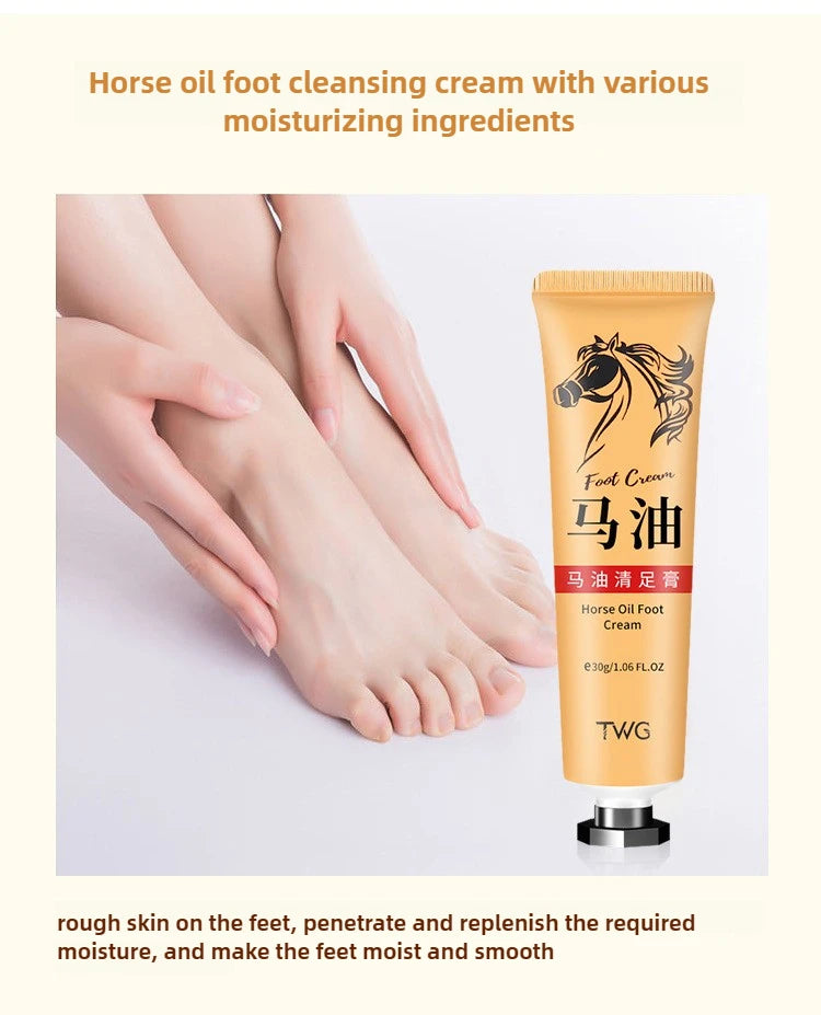 Ma You Qing Creme para pés, Creme hidratante para pés, adequado para pele seca, adequado para cuidados com as mãos e pés para mãos e pés secos