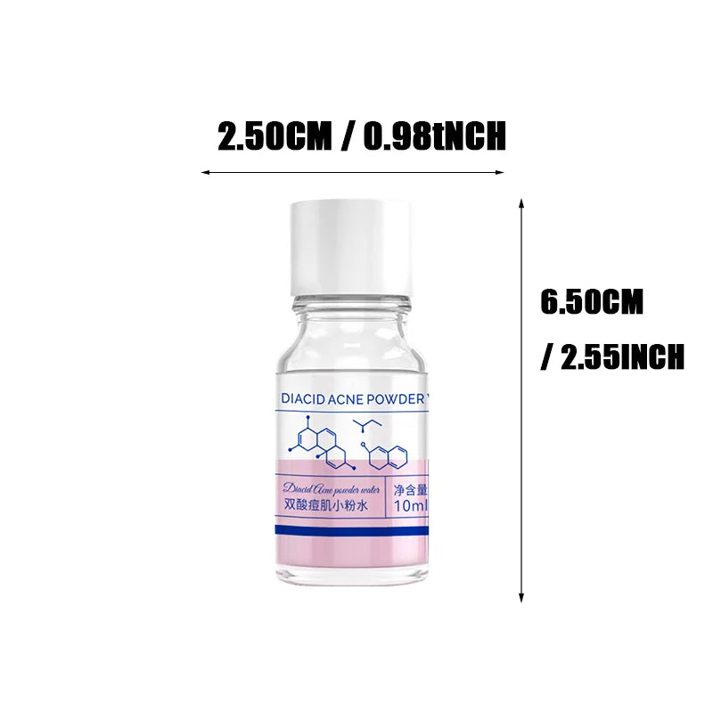 Essência concentrada de acne com ácido salicílico rosa de 10ml - contendo ácido salicílico, ácido lactose, calamina, ácido duplo, cuidado duplo, s