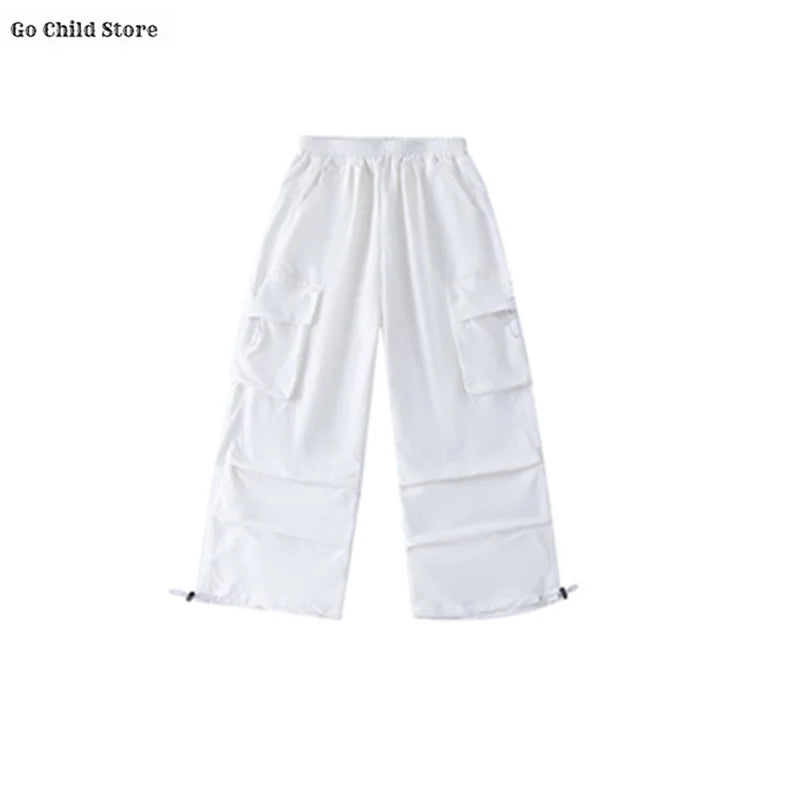 Meninas k-pop brilhante colheita superior calças de carga shorts de dança de rua crianças hip hop jazz conjuntos de roupas crianças streetwear menina grupo traje