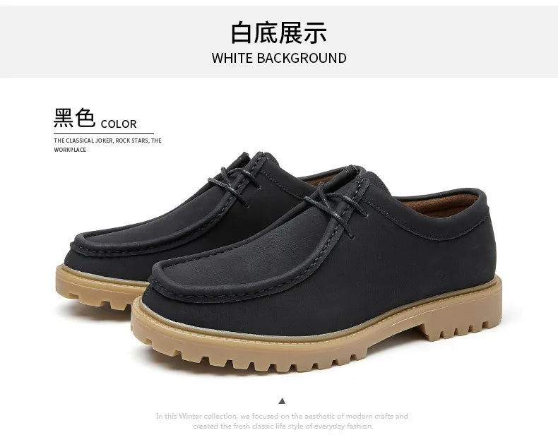 Sapatos casuais de couro mocassins clássicos masculinos rendas até derby sapatos retro workwear sapatos de alta qualidade ao ar livre sapato de caminhada de montanha