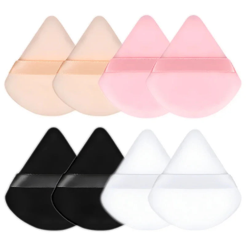 Veludo cosméticos fundação puff macio triângulo maquiagem puffs feminino rosto beleza esponja liquidificador lavável maquiagem em pó acessórios