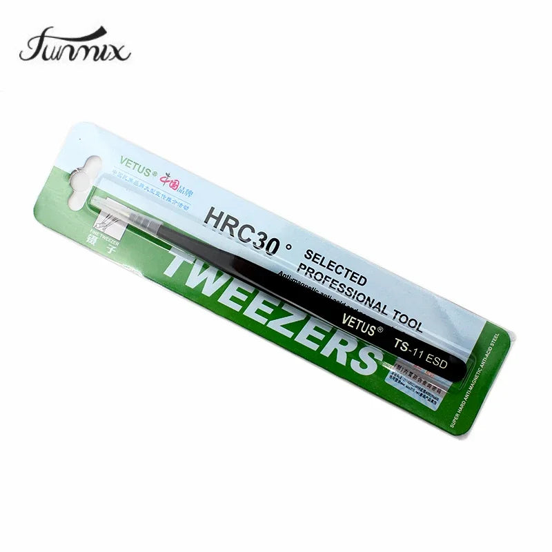 Veterus 100% marca antiestática esd pinças de aço inoxidável cílios compõem nipper artesanato ferramentas de maquiagem & acessórios