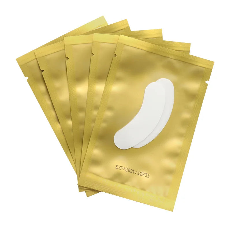 50 pares de remendo de extensão de cílios hidrogel almofada de olho gel adesivo de papel sob almofadas de olho remendos de cílios ferramenta de maquiagem suprimentos de beleza