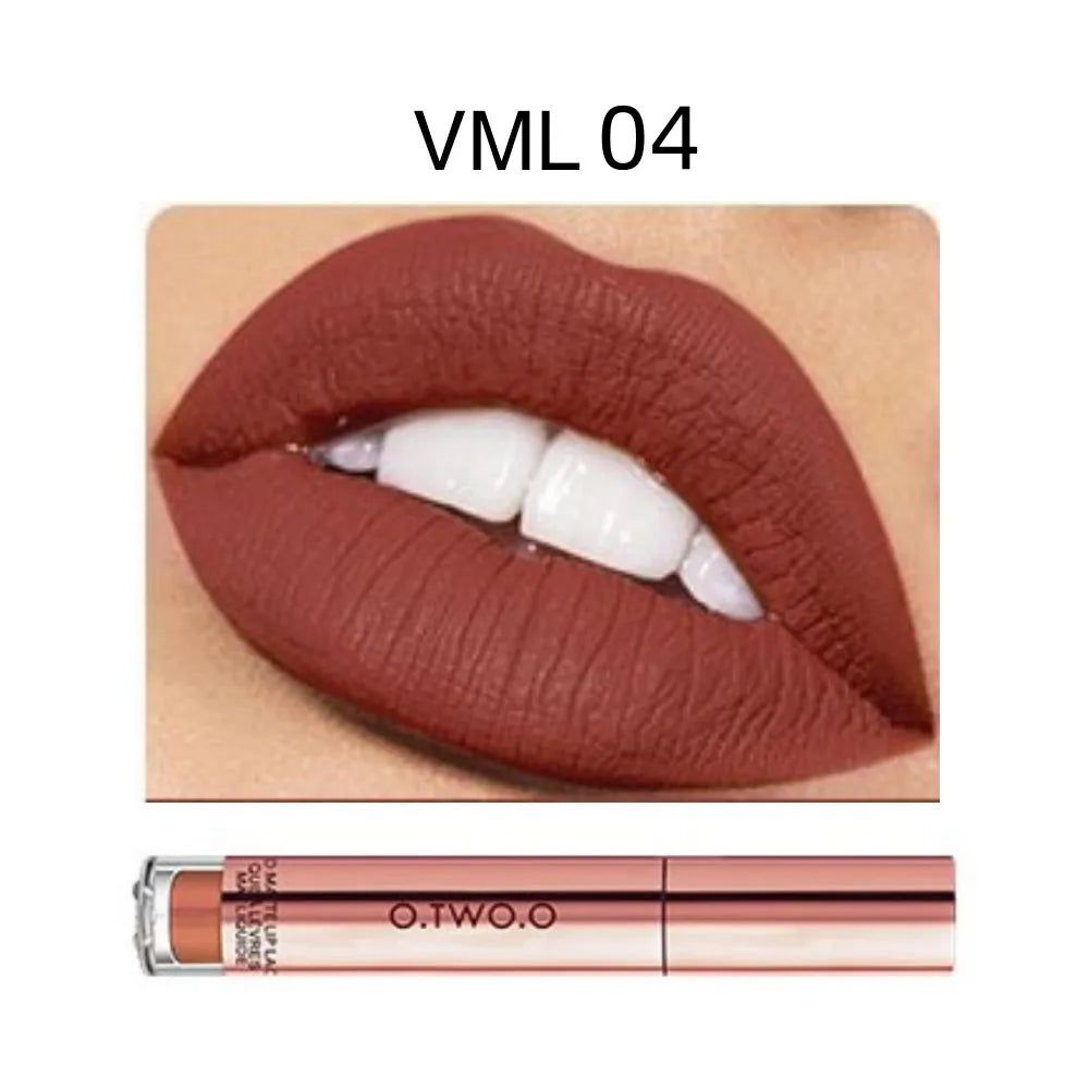 O.TWO.O 12 cores de alta qualidade veludo batom fosco lábios de longa duração maquiagem à prova d'água fácil de usar brilho labial líquido fosco