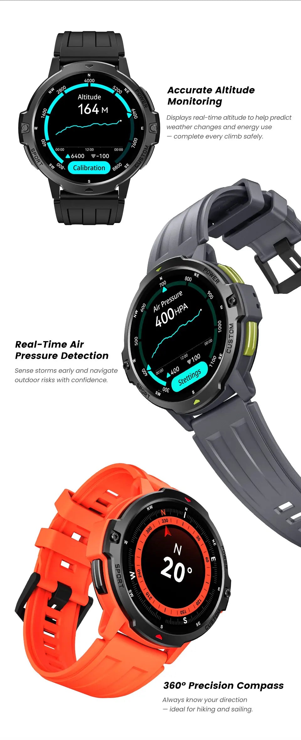 Novo original militar gps smartwatch relógio de fitness 3atm à prova dwaterproof água esportes relógios inteligentes para homem mulher luxo 2026 android