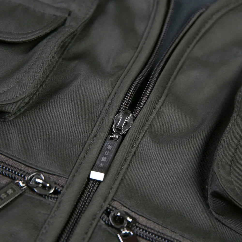 2021 homens multi-bolso clássico colete masculino sem mangas descarga sólida casaco de trabalho fotógrafo tático malha colete jaqueta