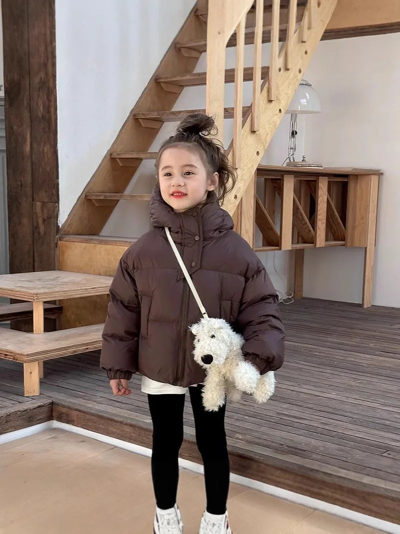 Meninas para baixo jaqueta de algodão crianças jaqueta de algodão grosso superior jaqueta de algodão crianças jaquetas para meninas casacos de inverno ropa de niña Пухоiyahaк
