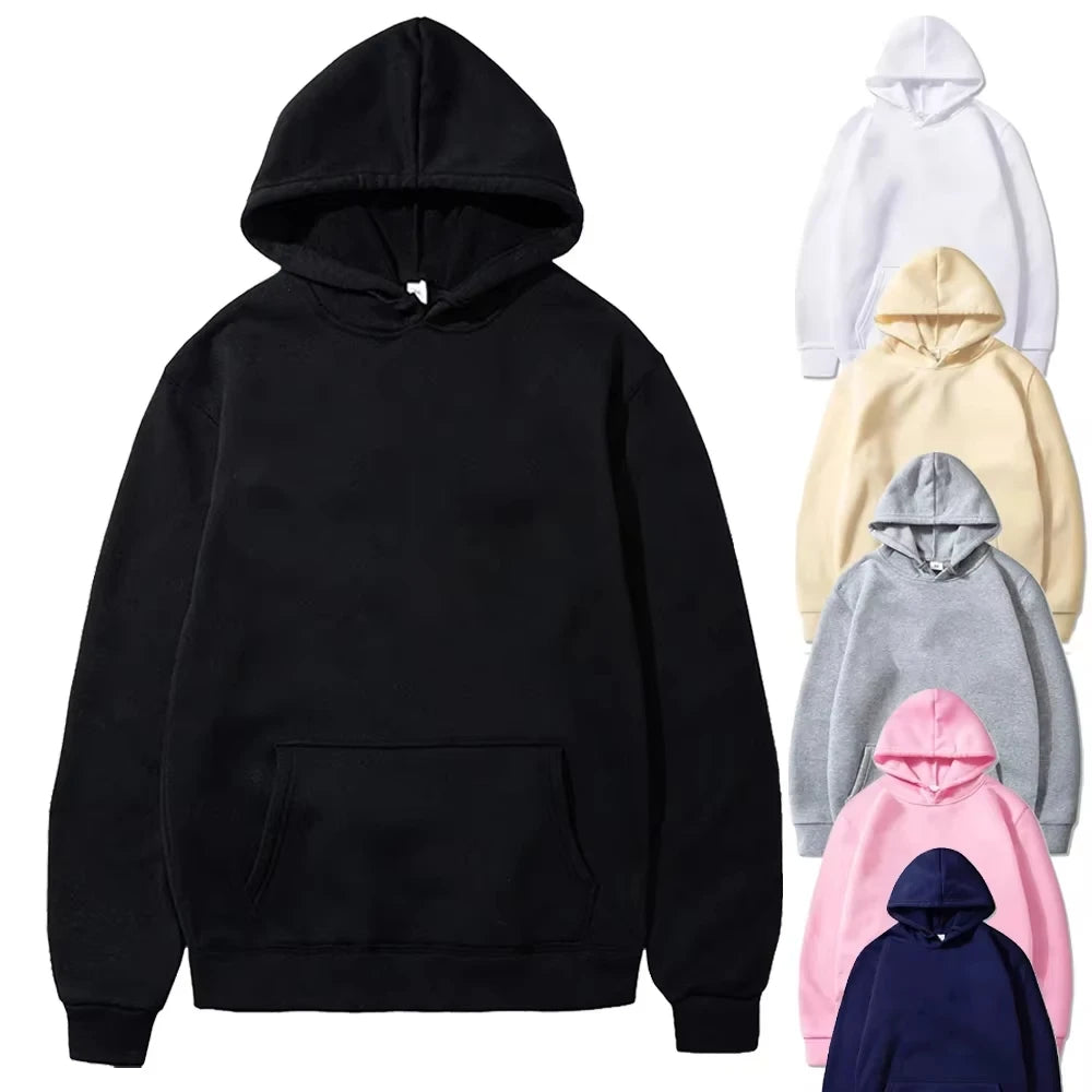 Hoodies casuais masculinos de lã quente hoodies primavera outono pullovers moda preto múltiplas cores camisolas de grandes dimensões topo