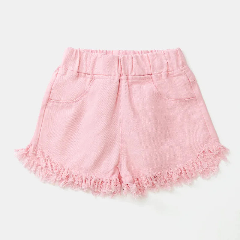 IENENS Roupas de verão para bebês meninas, shorts jeans, calças jeans, roupas infantis, calças curtas casuais para meninas, calças infantis